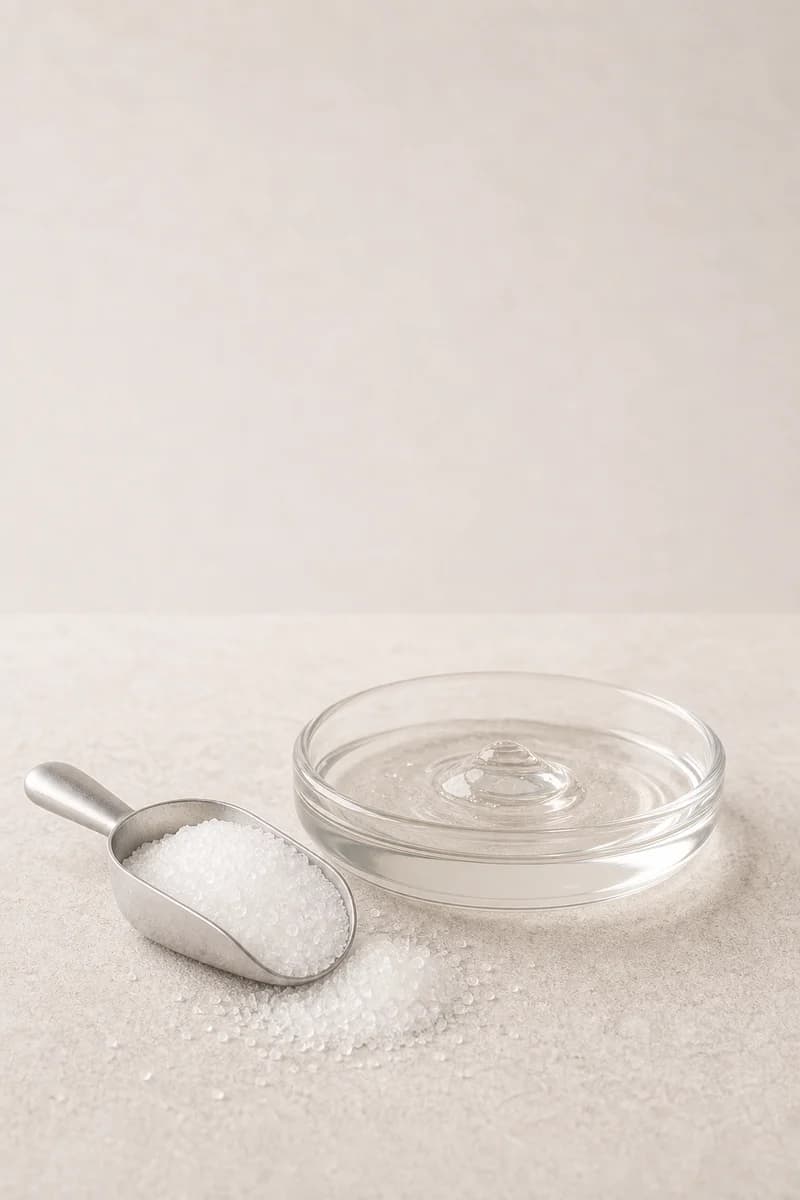 White crystalline maltitol and clear maltitol syrup samples