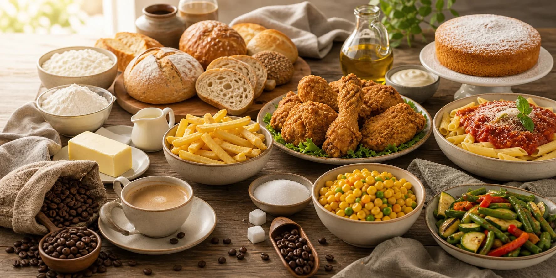 Commercial food categories arranged for sourcing review